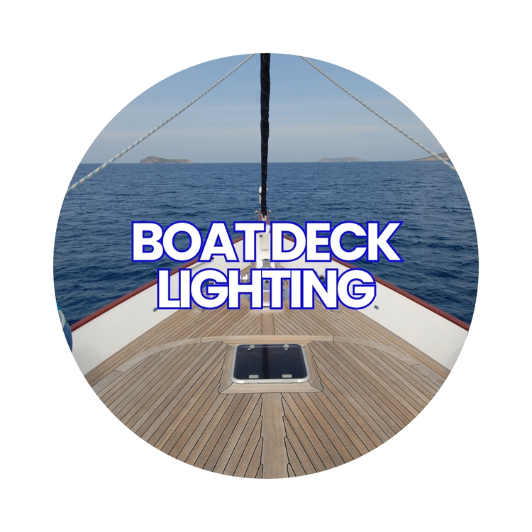 Image of Deck Lighting image to show the kinds of marine boats that would work well for boating, marine, and being visible at night