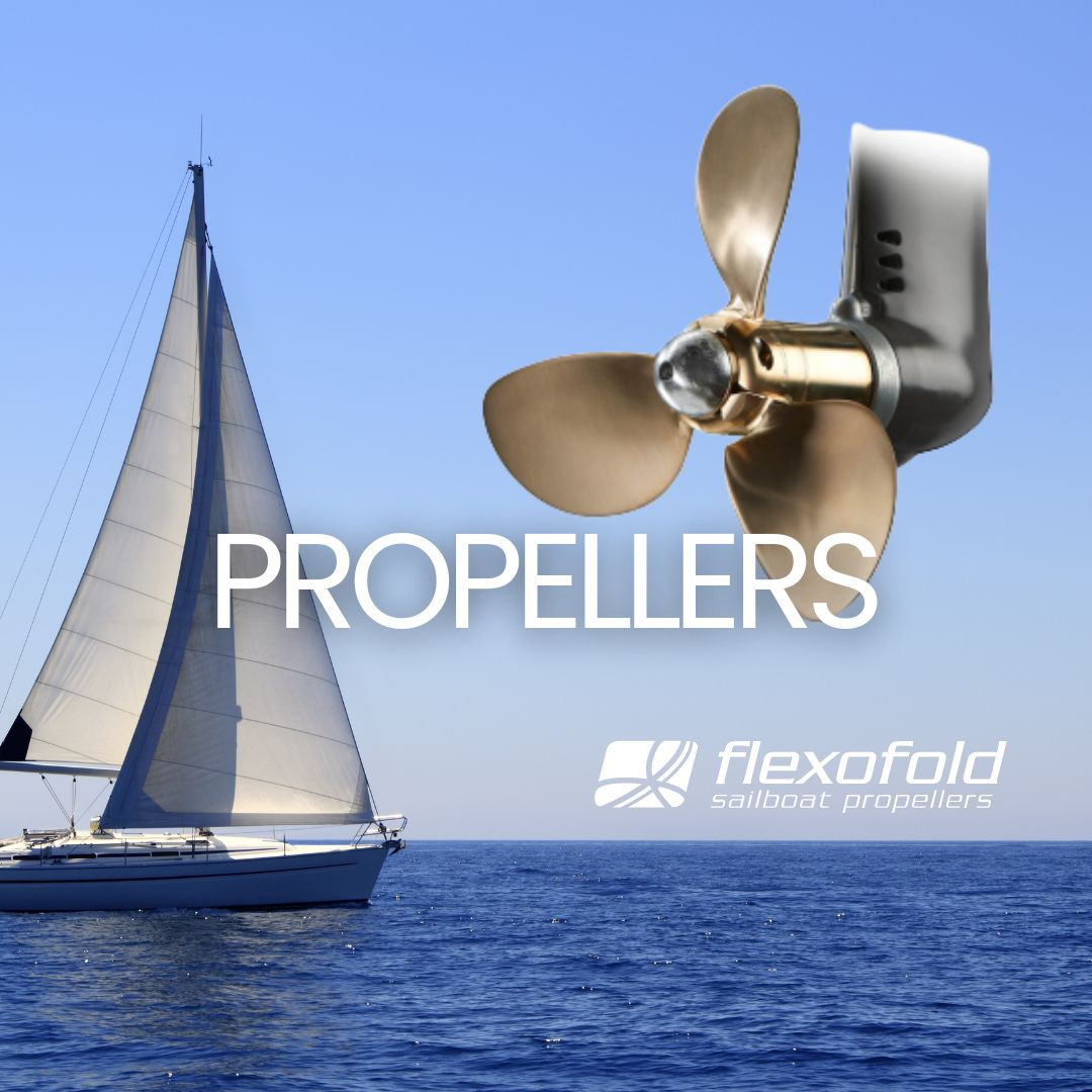 Picture of a Sailboat for the Propellers collection of Cruising Solutions website.Image shws the FlexOfold brand.