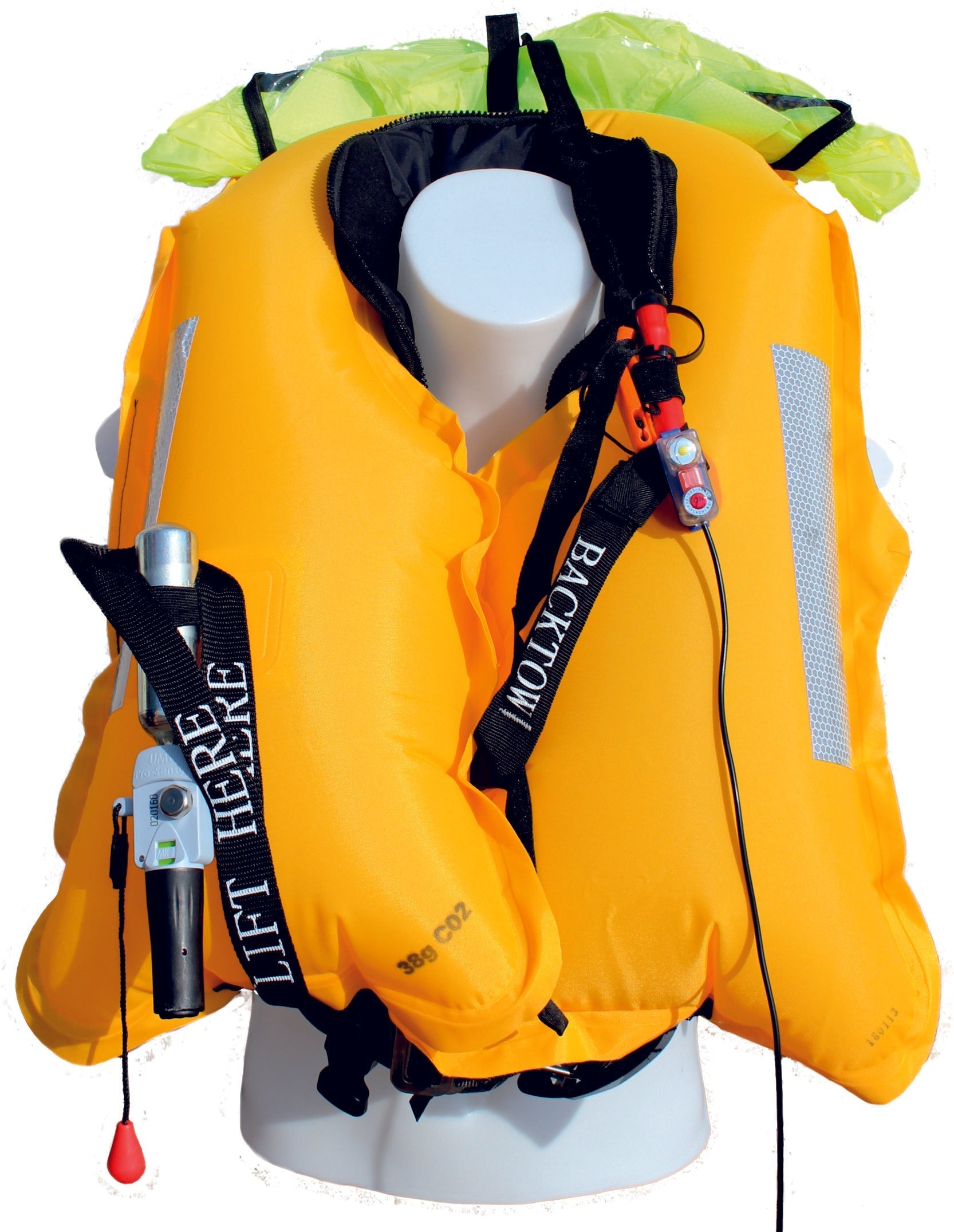 TeamO Marine | 170N Backtow™ Offshore Inflatable PFD | Grey and Orange | Hammar Firing Head | teamo-marine-170n-backtow-offshore-inflatable-pfd-grey-and-orange-hammar-firing-head | Bainbridge | Inflatable PFD