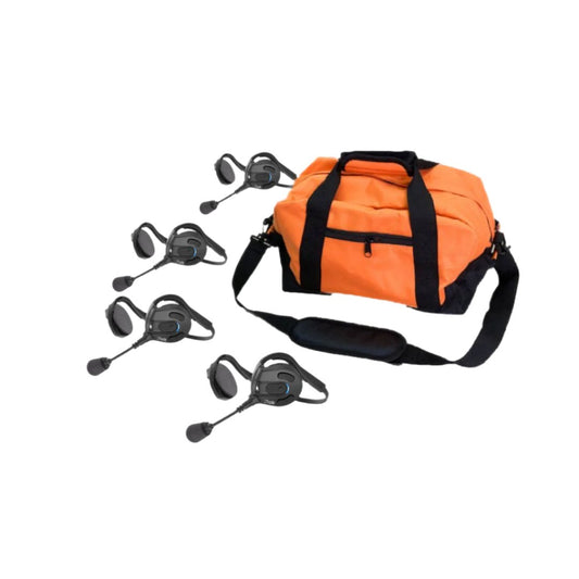 Coach's Mesh Training Network  Bag with 4 sets of headsets. Can be bought individual or in sets. Coachs mesh training-network from  Sena perfect for marine Communication