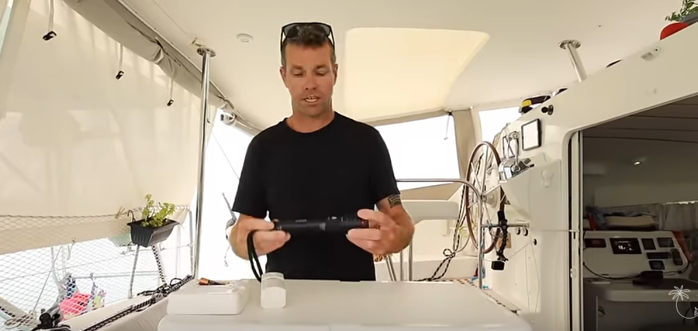 Ben discusses how bright the NEBO flashlight is and how he uses it on his boat.