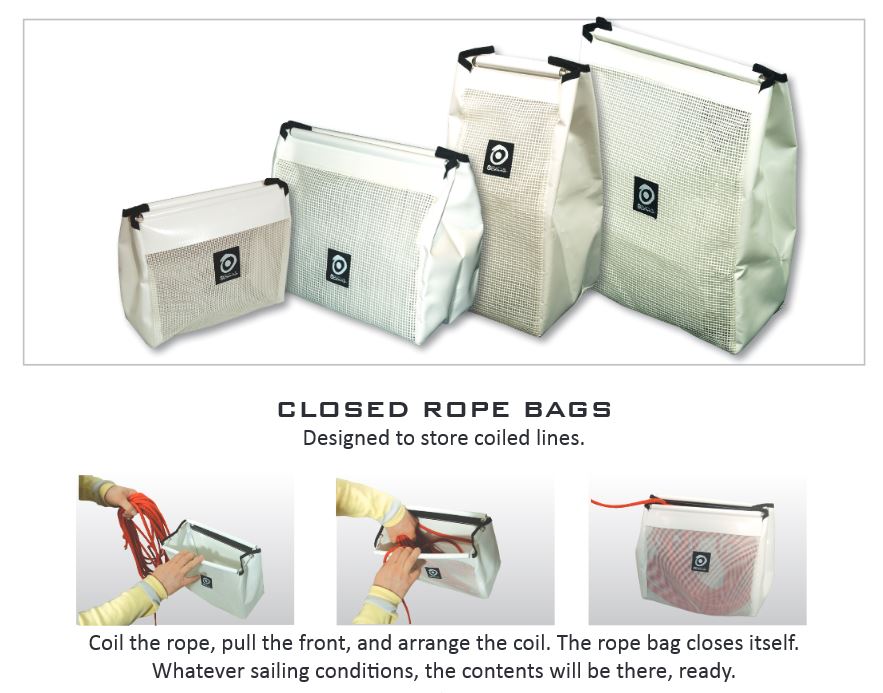 Closed Rope Bags - Outils Ocean 60mm, 25mm, 50mm, 75mm Rope Capacity Sizes Available | closed-rope-bags-outils-ocean-60mm-25mm-50mm-75mm-rope-capacity-sizes-available | Outils Ocean | Closed Rope Bag